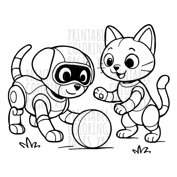Playful Robot Pets Adventure