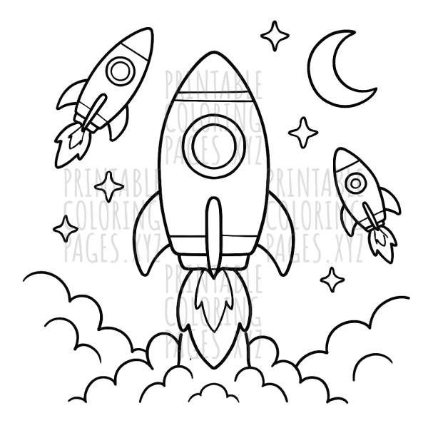 Blast Off Adventure: Rockets Launching Into Space