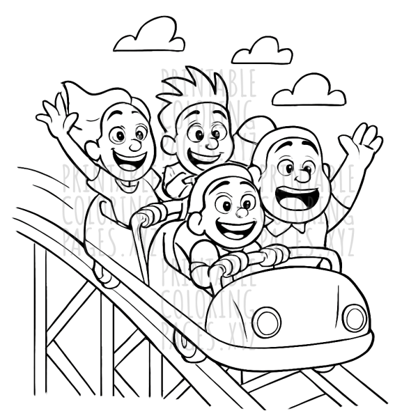 Exciting Roller Coaster Thrill Ride Adventure