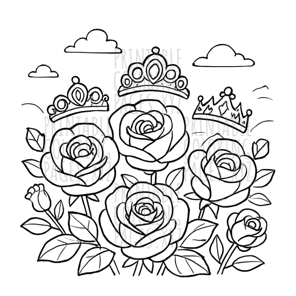 Enchanting Rose Garden with Sparkling Tiaras