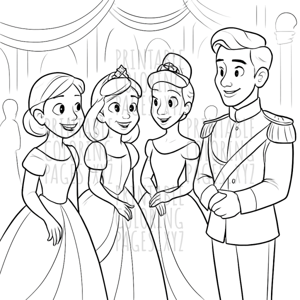 Elegant Royal Ball Gowns to Color and Inspire