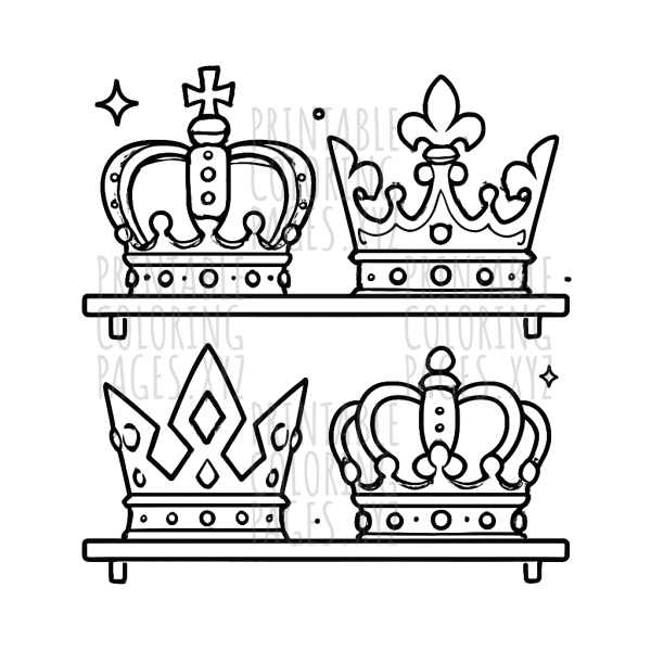 Regal Royal Crowns to Color and Display
