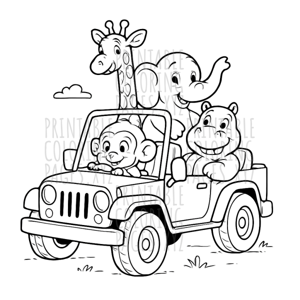 Exciting Safari Jeep Adventure with Wild Animals