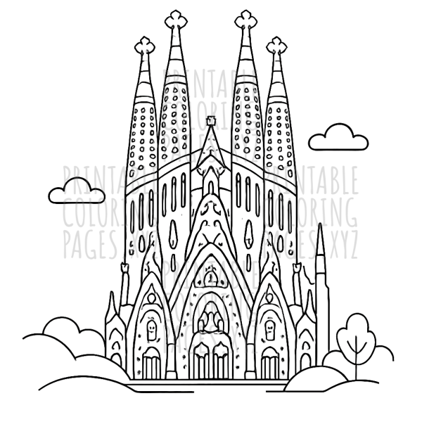 Intricate Sagrada Familia Facade Art