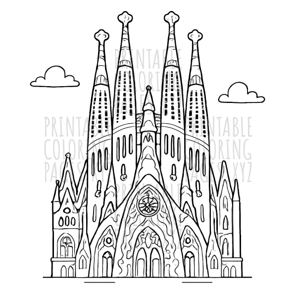 Intricate Sagrada Familia Facade Art