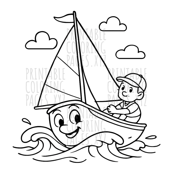 Sailboat Racing Adventure on Ocean Waves