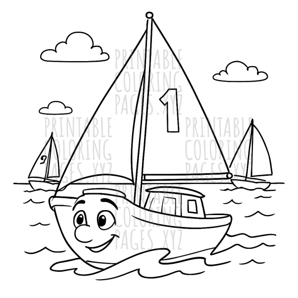 Sailboats Racing Across the Waves