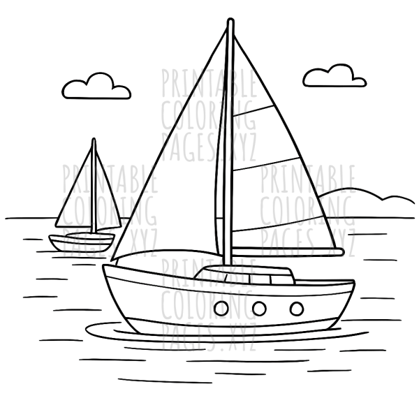 Serene Sailboats Gliding on a Calm Lake