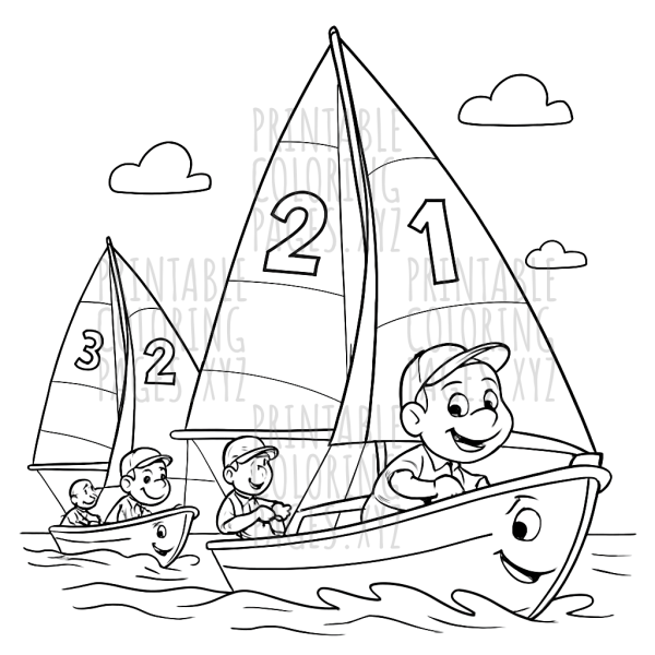 Exciting Sailboats Racing Regatta Adventure