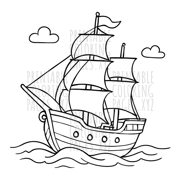 Sailing Ship Adventure on the Open Sea