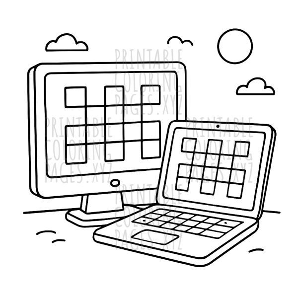 Vibrant Pixel Screen Art for Creative Coloring