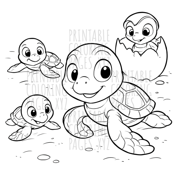 Gentle Journey of Sea Turtle Hatchlings