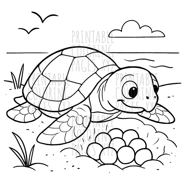 Gentle Sea Turtle Nesting Adventure