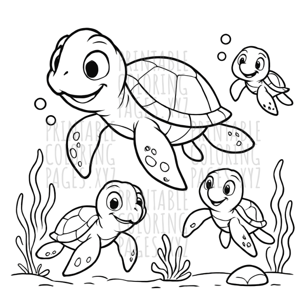 Underwater Adventure with Sea Turtles