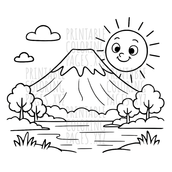Serene Sunrise Over Mount Fuji