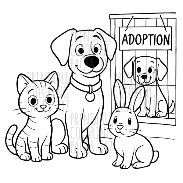 Hopeful Shelter Pets Coloring Adventure