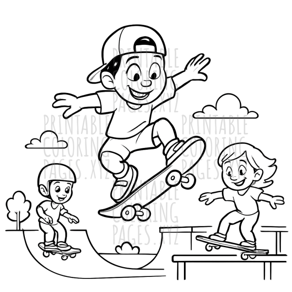 Skateboard Park Adventure with Cool Tricks