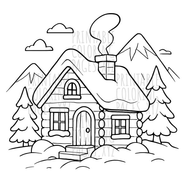 Cozy Snowy Mountain Cabin Adventure