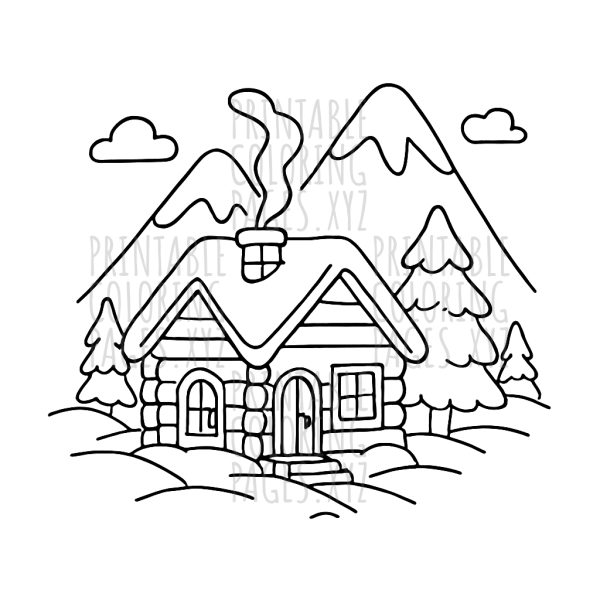 Cozy Snowy Mountain Cabin Adventure