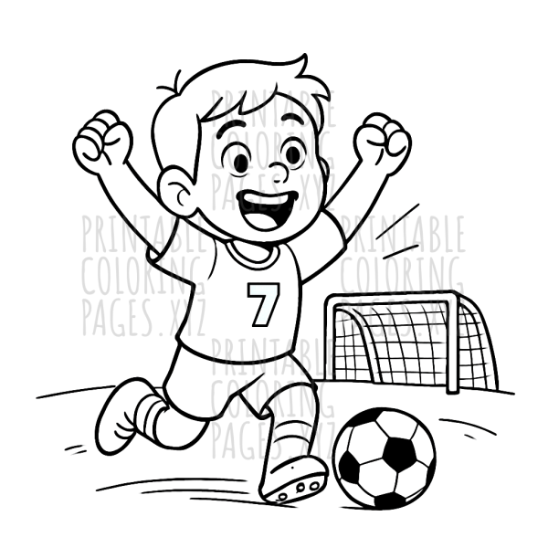 Celebrate the Winning Goal with Joy and Team Spirit