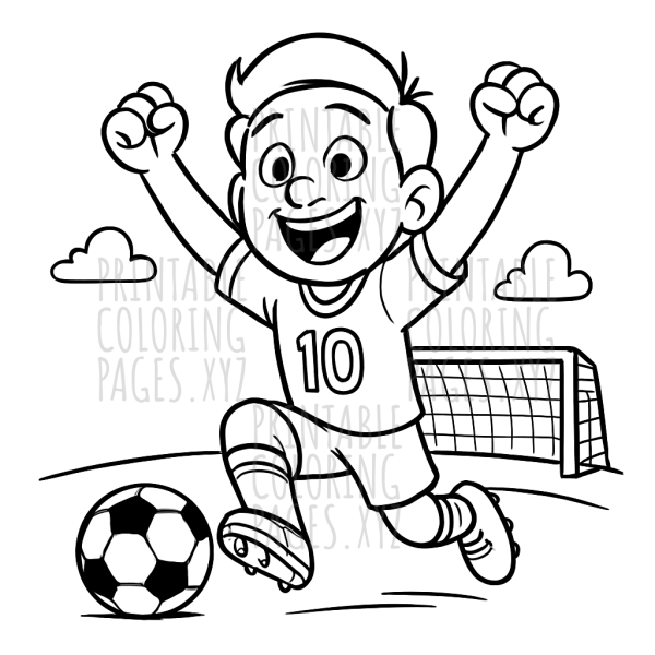 Joyful Soccer Match Celebration