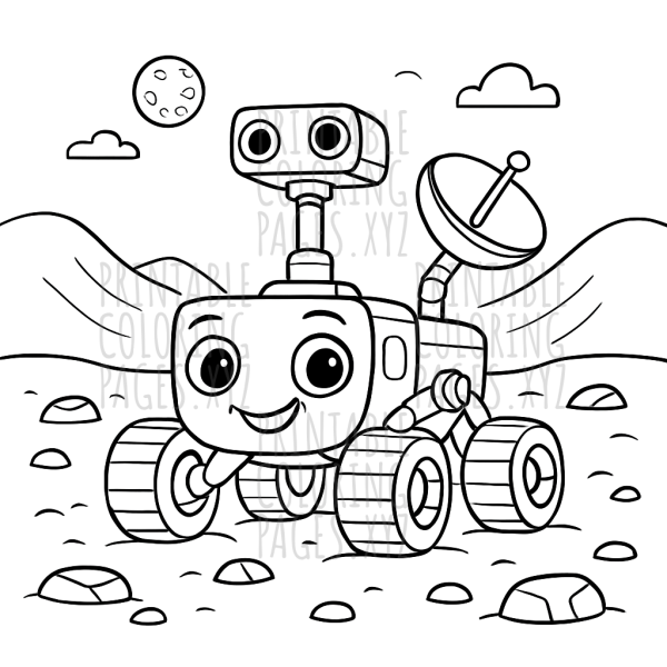 Mars Rover Adventure in Red Planet Terrain