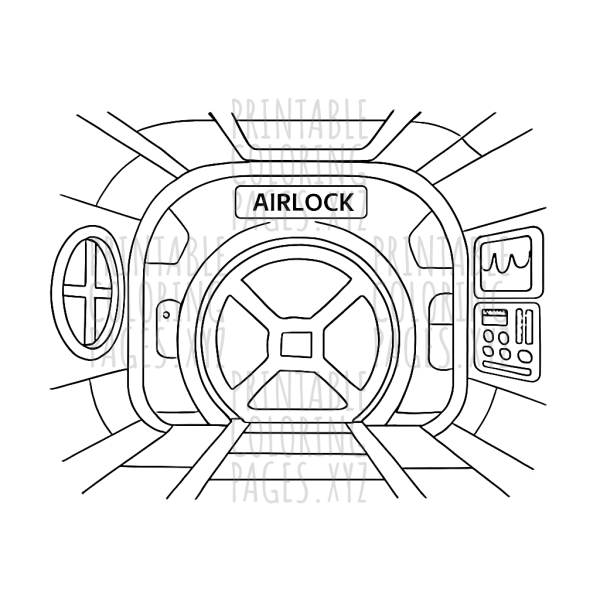 Inside the Space Station: A Printable Coloring Adventure