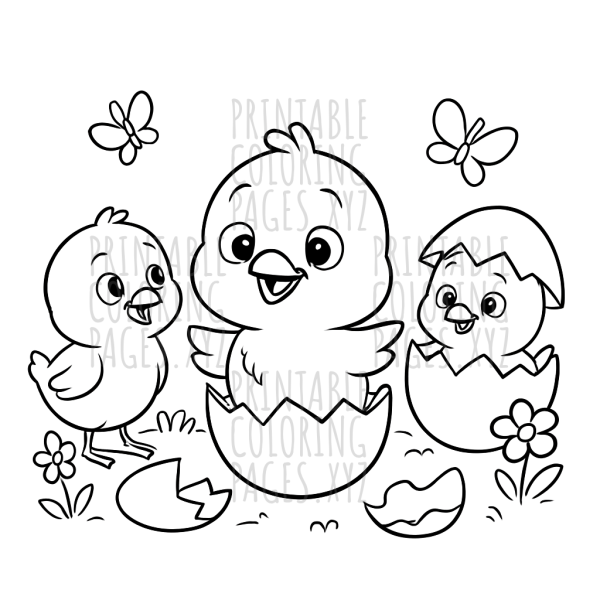 Adorable Spring Chicks Hatching Scene