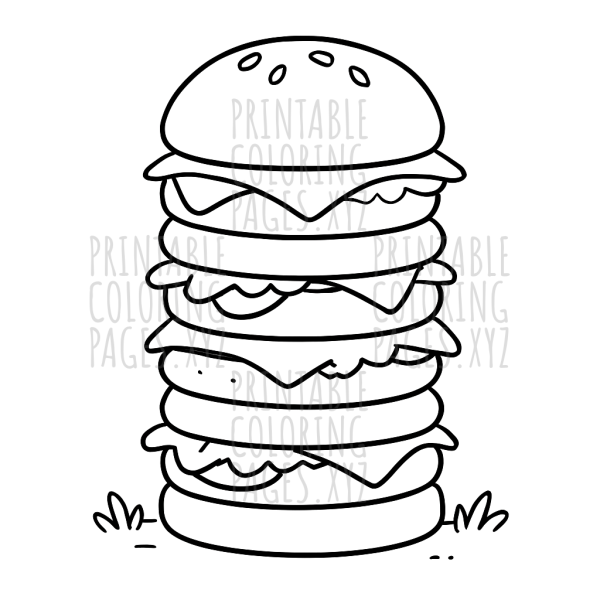 Stack of Delicious Cheeseburgers Fun Art