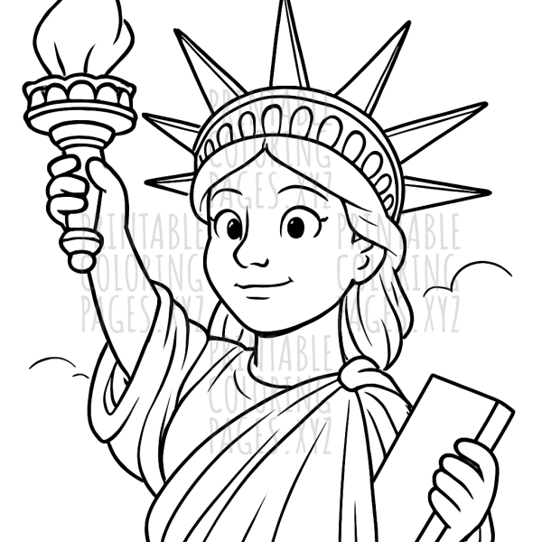 Iconic Close-Up of the Statue of Liberty