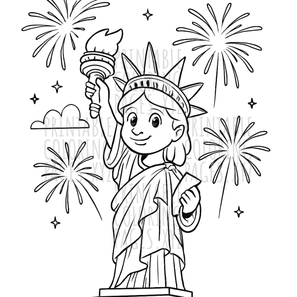 Celebrate Freedom with Statue of Liberty Fireworks