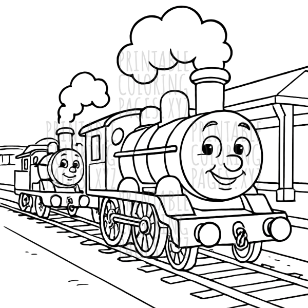 Vintage Steam Trains Arriving at the Station