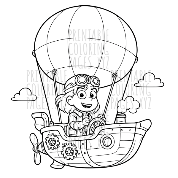 Steampunk Airship Voyage Adventure