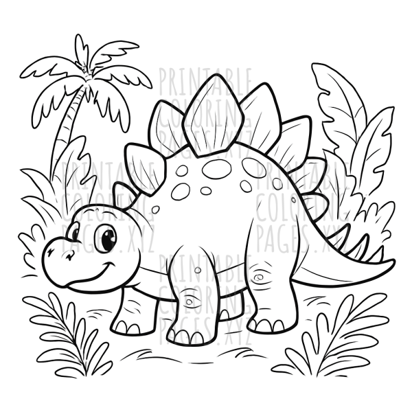 Stegosaurus Adventure in the Prehistoric Jungle