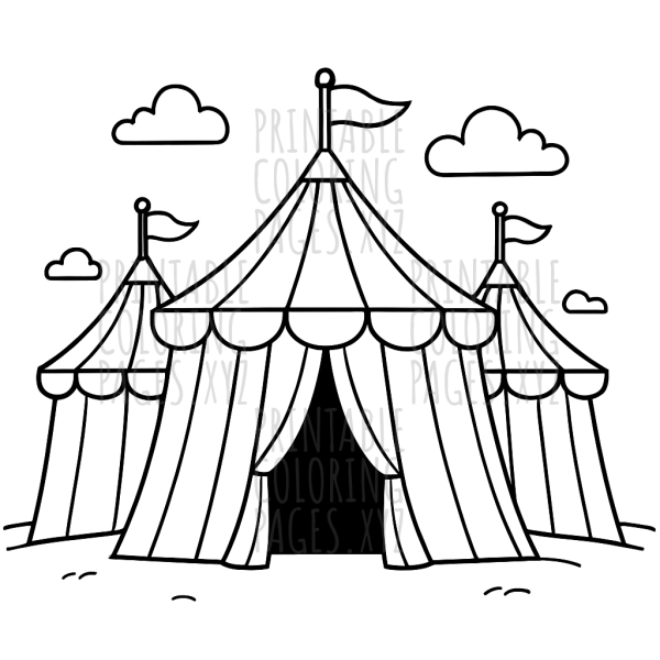 Joyful Striped Carnival Tent Adventure