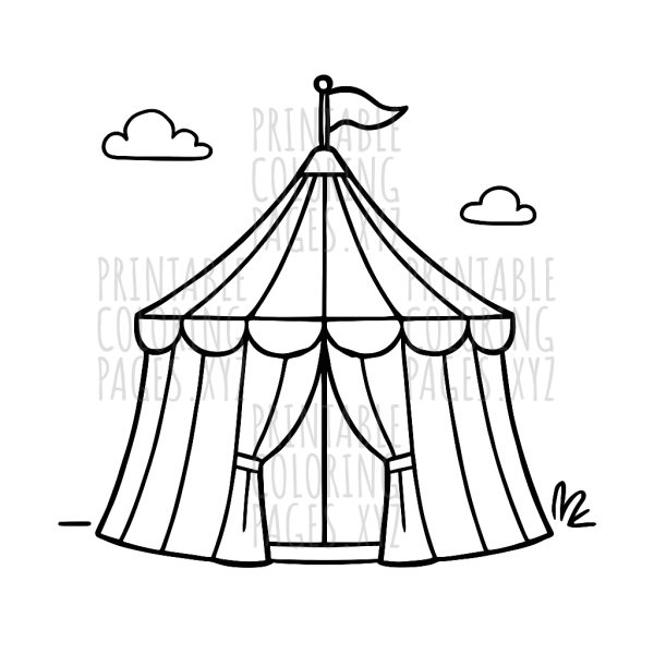 Whimsical Striped Circus Tent Adventure