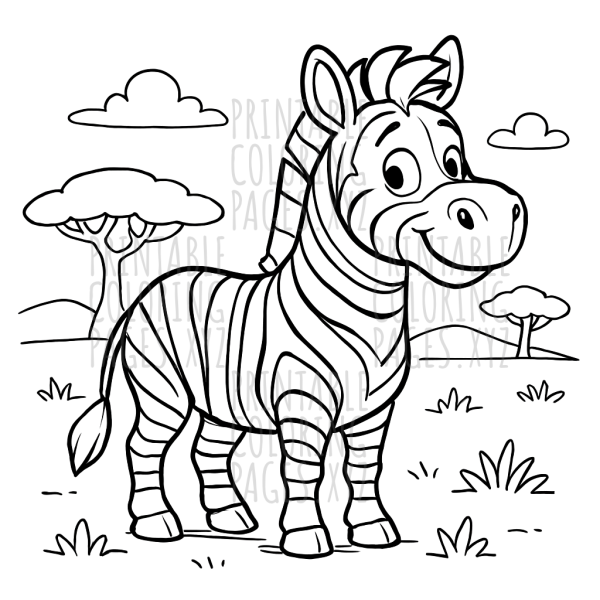 Striking Striped Zebra Roaming the Savannah