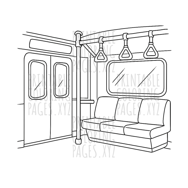 Inside a Vibrant Subway Train Ride