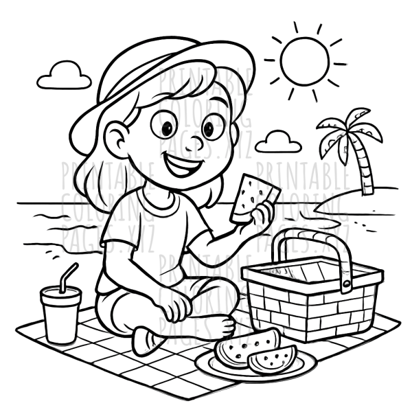 Sunny Summer Beach Picnic Adventure
