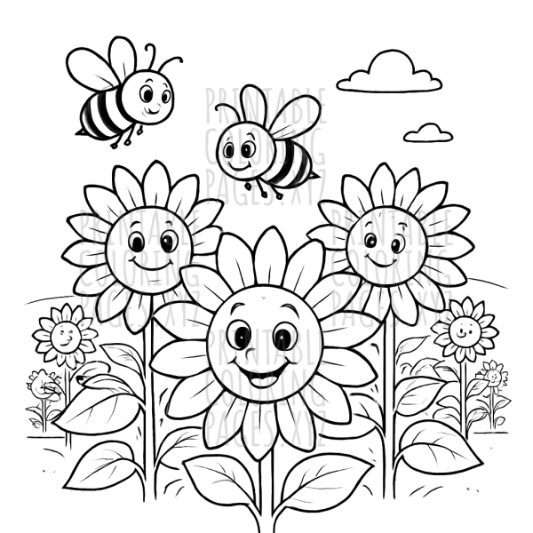 Bee-Friendly Sunflower Field Adventure