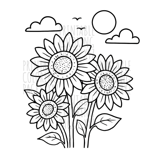 Sunny Blooms in a Blue Sky