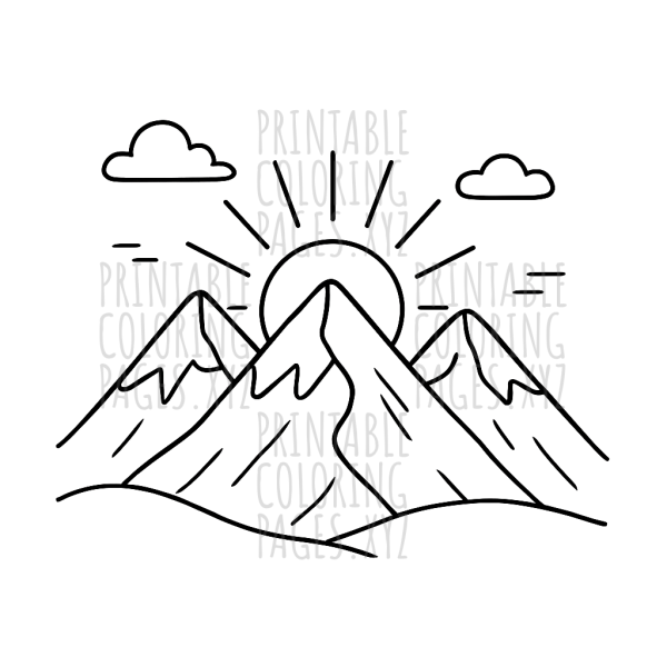 Majestic Sunrise Over Mountain Peaks