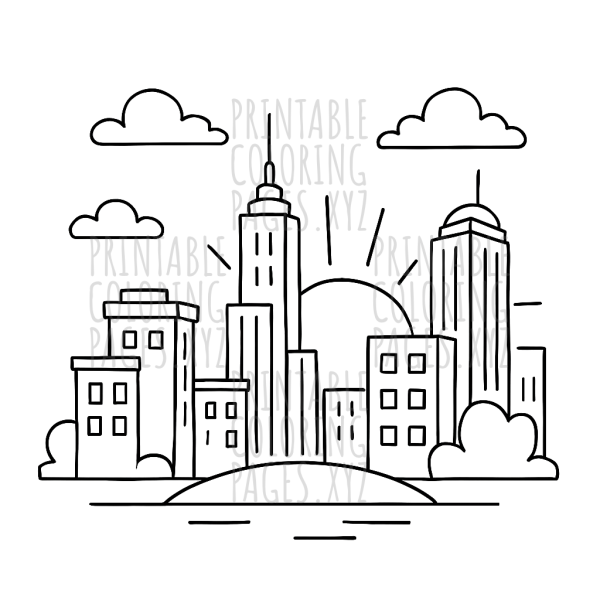 Sunset City Skyline Magic