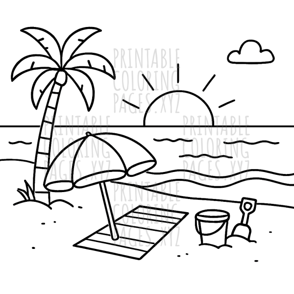 Sunset Summer Beach Fun