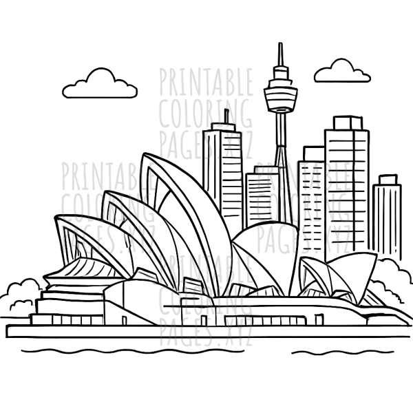 Sunset Over Sydney Opera House Skyline