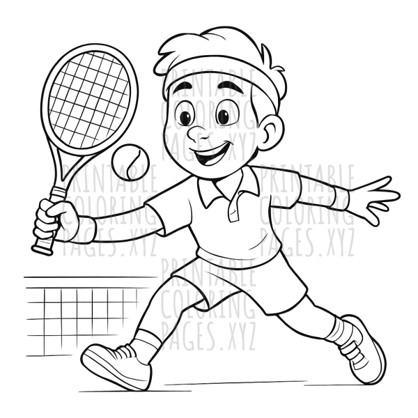 Exciting Tennis Match Action Scene