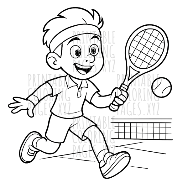 Exciting Tennis Match Action Scene