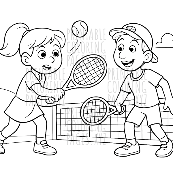 Exciting Tennis Match Rally Moment