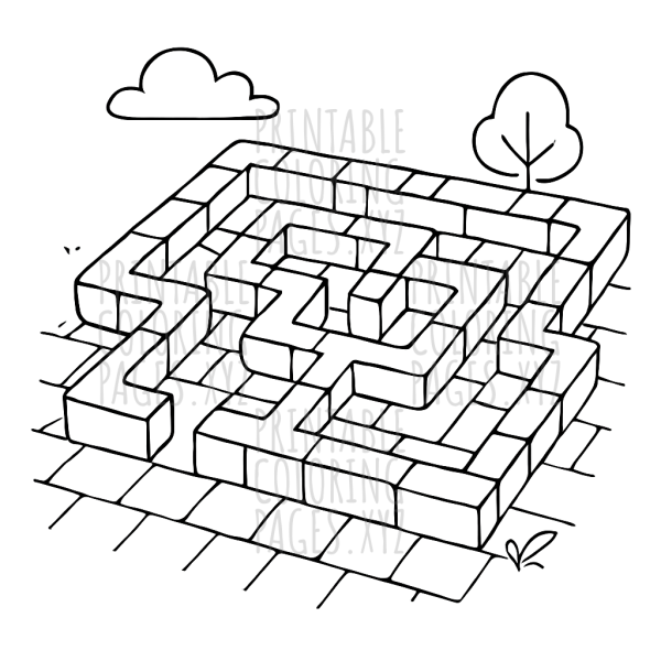 Intriguing Tessellated Tile Maze Coloring Adventure