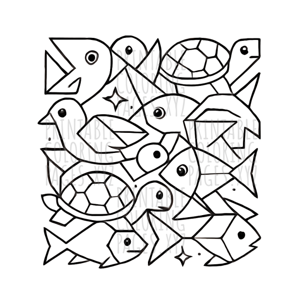 Geometric Animal Tessellation Art